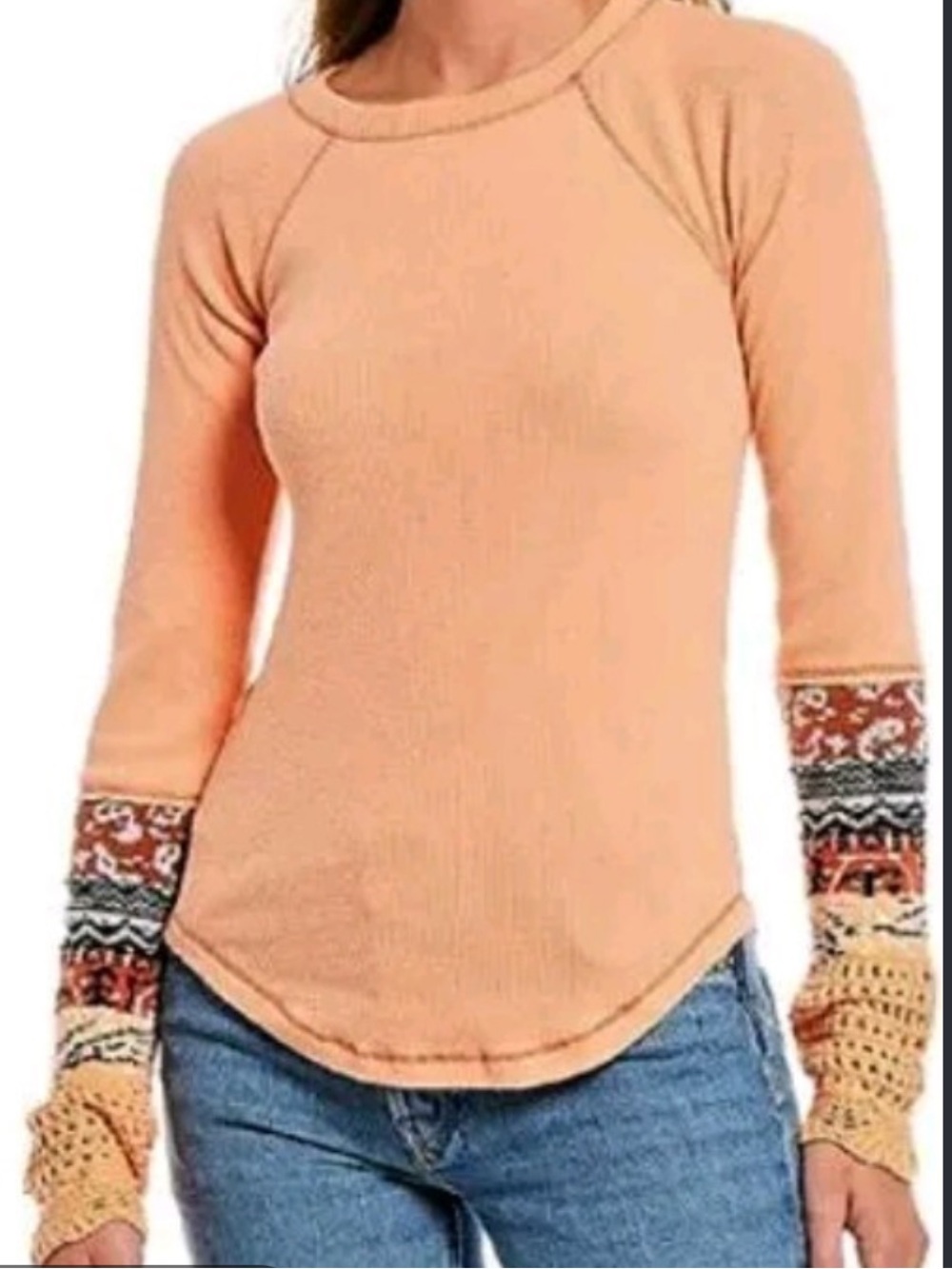 Free People In the Mix cuff thermal top